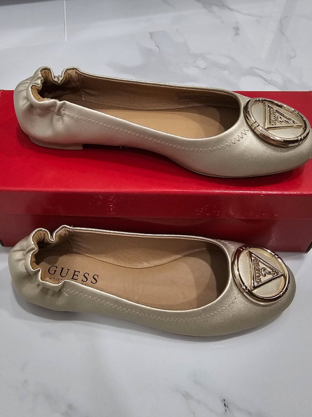 Guess GF Senna Logo Ballet Flats Size 5